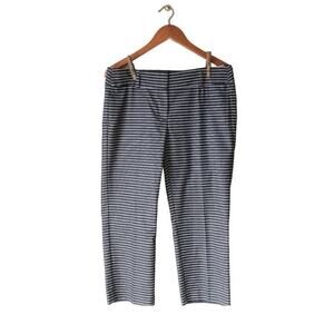 Loft Gray And White Striped Pants Size 6 NWT